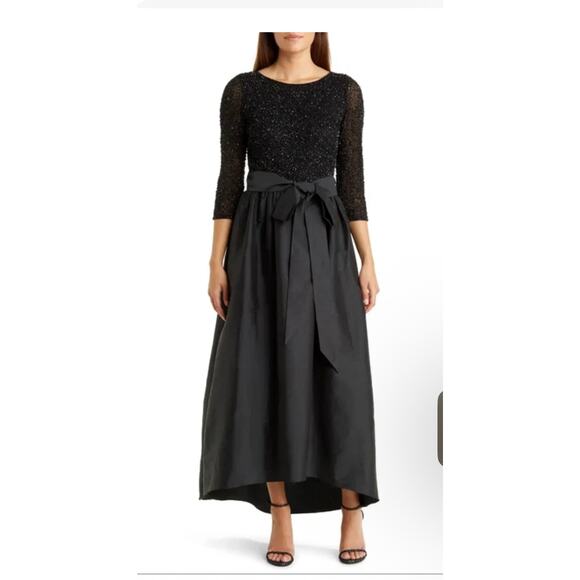 Pisarro Nights Beaded Bodice Taffeta Gown - Size 14 (new) - Picture 1 of 10